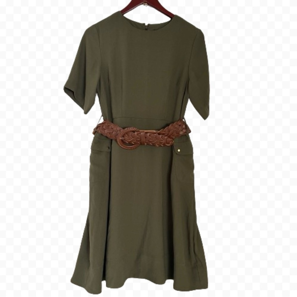 Van Heusen Green Midi Dress Size M Polyester - Picture 1 of 7